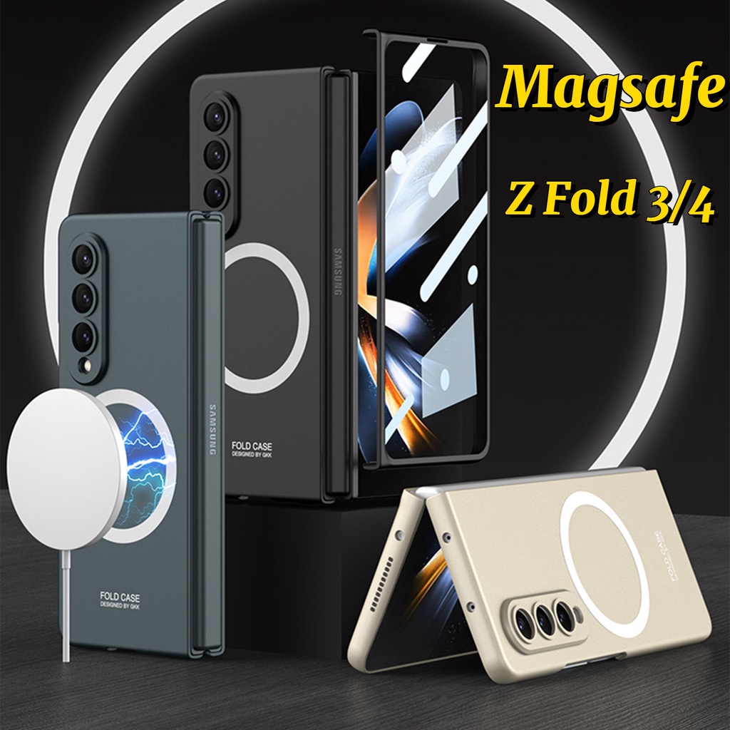 Ốp Điện Thoại Siêu Mỏng Có Thể Gấp 4 Khúc 3 Tương Thích Với Magsafe Và Sạc Không Dây Cho Samsung Galaxy Z Fold 4