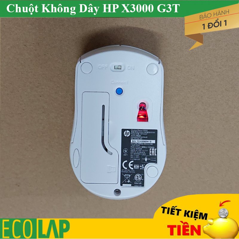 Chuột Không Dây HP X3000 G3T sử dụng được trên cả mặt kính + tặng kèm pin xịn