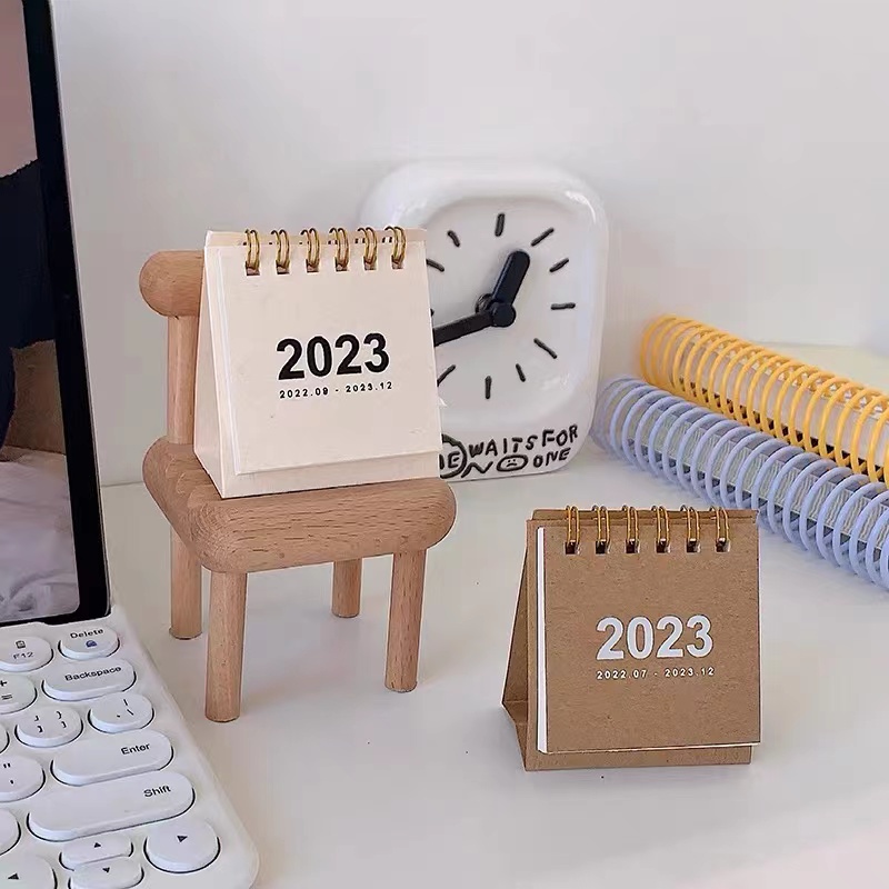 Lịch Để Bàn Mini Phong Cách Muji 2023 Thiết Kế Đơn Giản Nhỏ Gọn Tiện Dụng