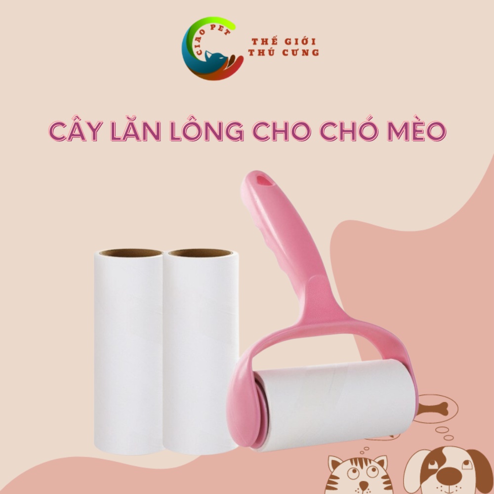 Cây lăn bụi làm sạch quần áo, chăn ga, đệm sofa, thanh lăn lông chó mèo có lõi thay thế