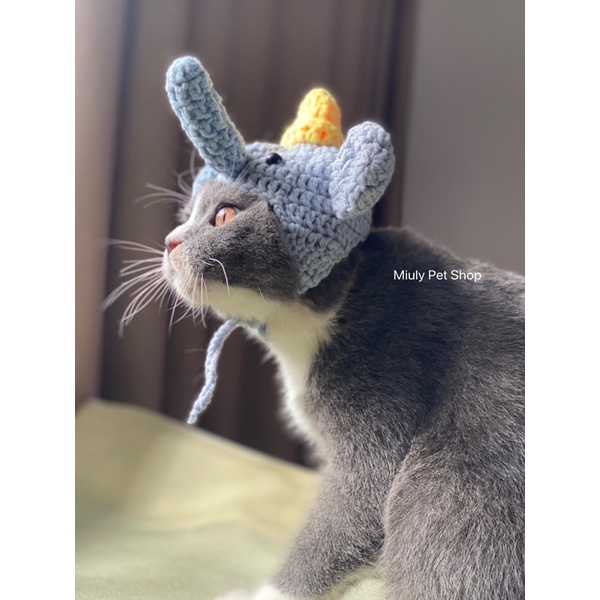 Mũ len thú cưng đan hình con voi | Miuly Pet Shop|