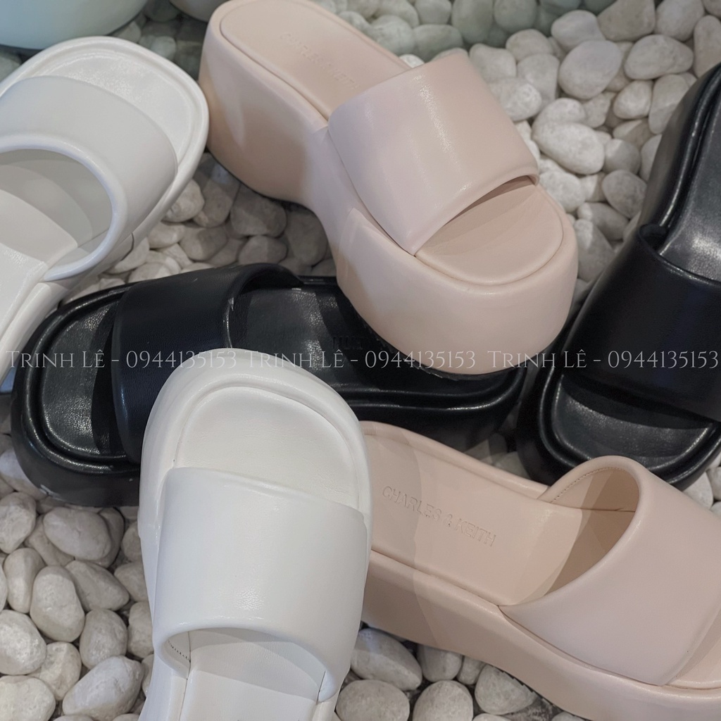Dép Nữ Quai Ngang Bánh Mì Đế Dày Chất Da Siêu Mềm Êm Chân Tôn Dáng TRINH LÊ SHOP GIÀY DÉP BN1