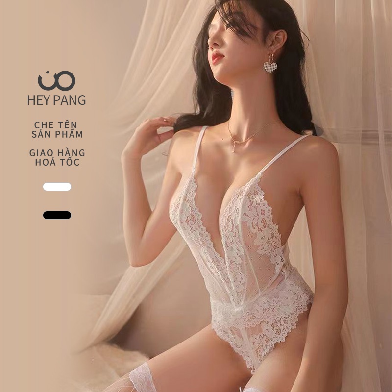 Bộ đồ lót nữ sexy dáng liền thân xuyên thấu gợi cảm HEYPANG Quần lót nữ lọt khe hở đáy quyến rũ VN054