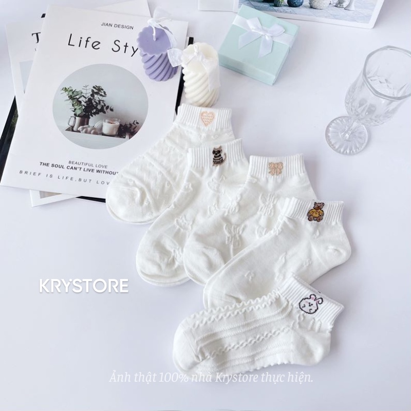 Set tất vớ ngắn cổ thỏ Bunny dày dặn chất đẹp SN22