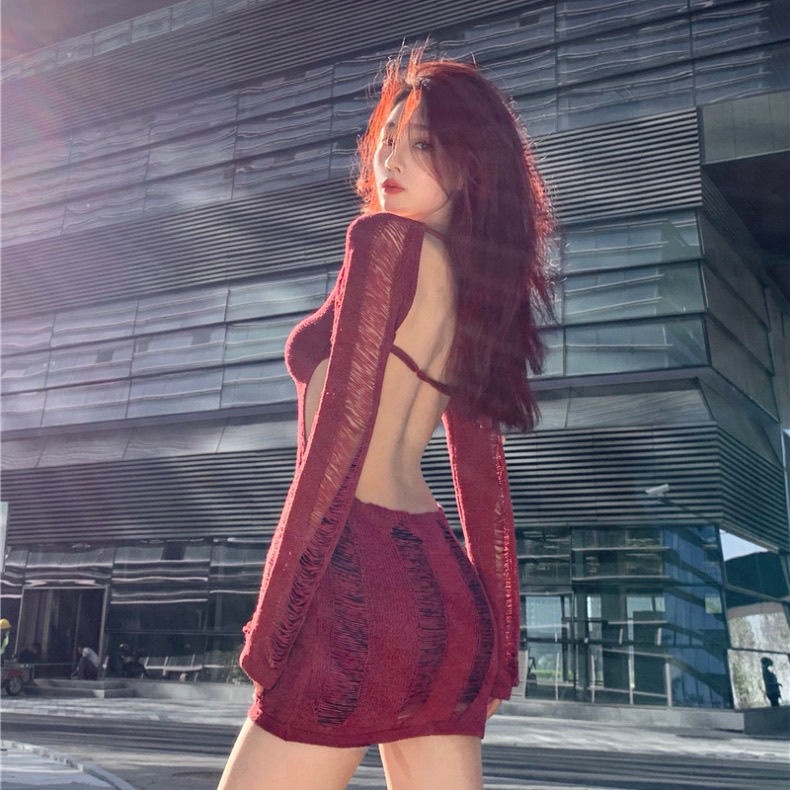 Đầm Dệt Kim Ngắn Tay Dài Phong Cách Mới Năm 2022 Dành Cho Bạn Nữ