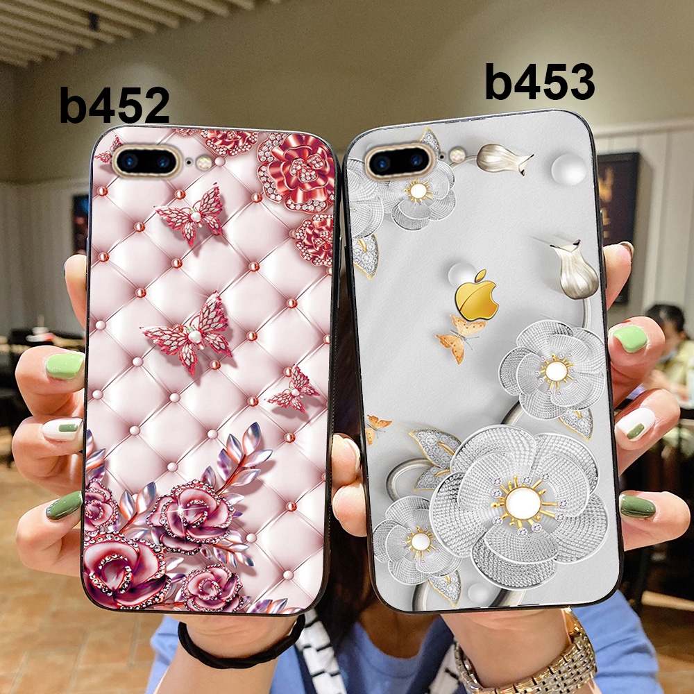 Ốp lưng Iphone 7 Plus / ip 8 Plus in hình hoa , ốp nữ sang trọng