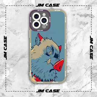 Ốp lưng iphone samsung xiaomi oppo cạnh vuông JMCase Inosuke Kimetsu No Yaiba Anime Manga