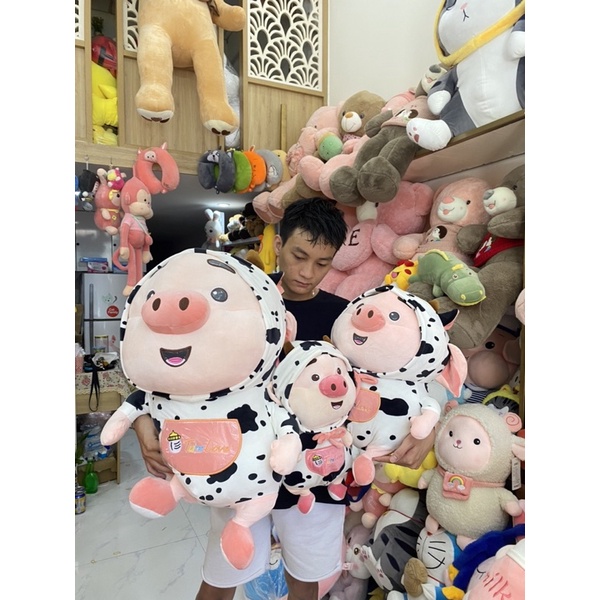 Gấu Bông Heo bông coslay bò sữa 45cm 60cm 80cm