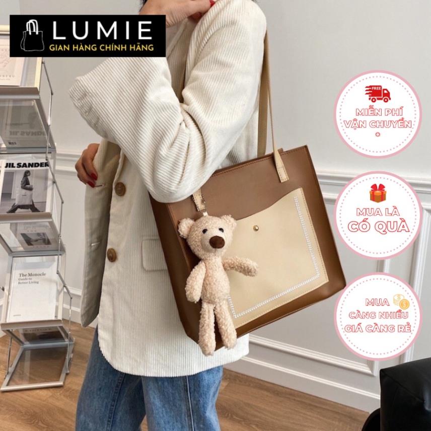 Túi tote nữ đeo vai, túi đi chơi, đi học, chất da cao cấp, phong cách hàn quốc size 26cm LB180