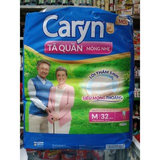 Tã/Bỉm quần người lớn Caryn Mỏng Nhẹ Chống Tràn gói siêu lớn M32