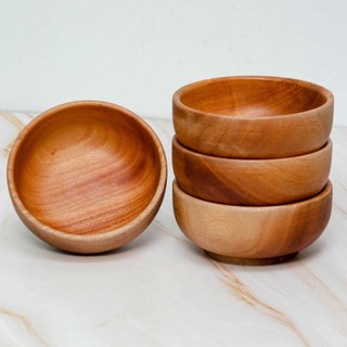Chén gỗ ăn cơm VKU bằng xà cừ tự nhiên 100% - Hàng Việt Nam xuất khẩu - đường kính 10cm x cao 5cm