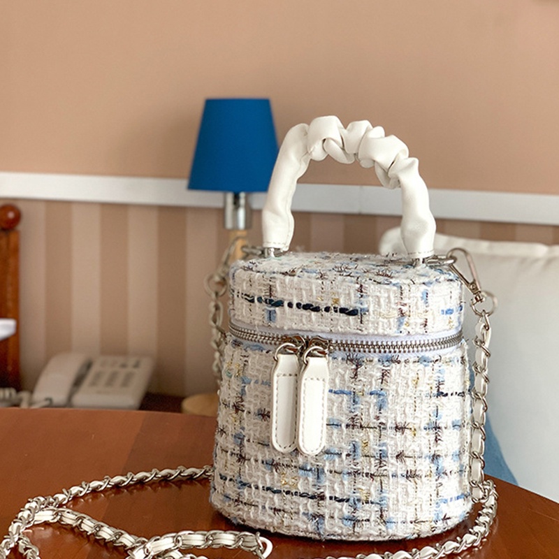 Túi Đeo Chéo mini Dạng Xô Dây Xích Thời Trang Cho Nữ