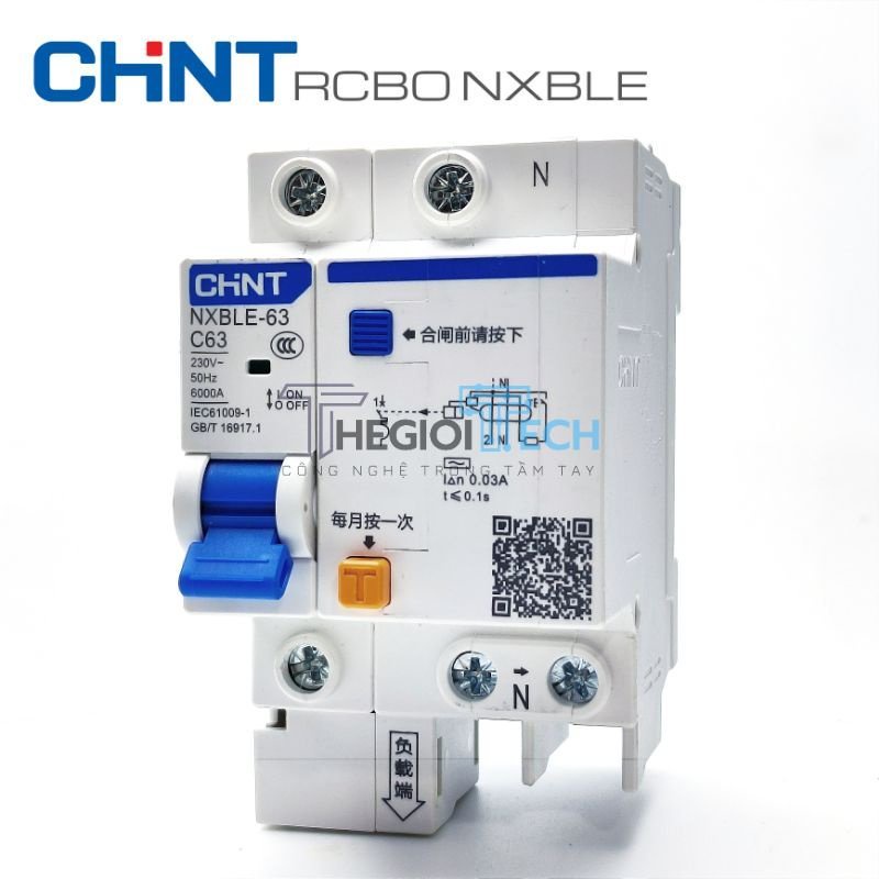 Aptomat Chống Giật,RCBO Chint NXBLE-32 1P+N (Chính Hãng)