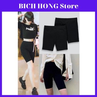 Quần legging nữ lửng ngố cạp cao bigsize nâng mông cotton co giãn mềm mại