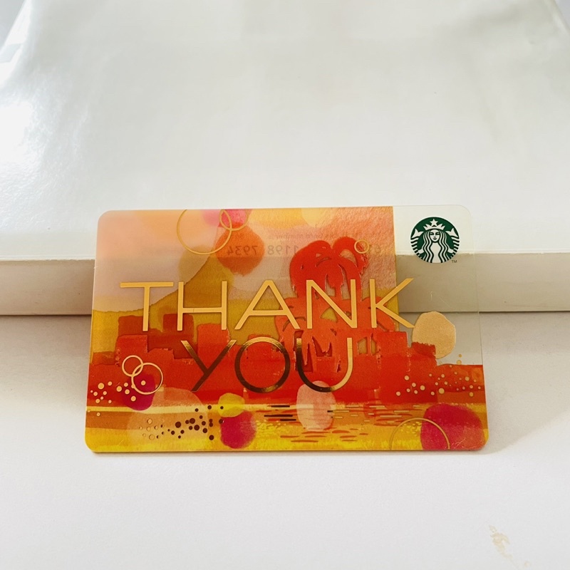 0208-30 THẺ NHỰA VN THANK YOU CAM, thẻ trầy nhiều (thẻ đã sử dụng, dùng để sưu tầm) STARBUCKS CARD