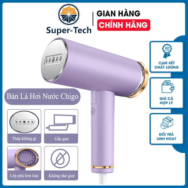 Bàn Là Hơi Nước Cầm Tay Chigo, Bàn Ủi Hơi Nước Bàn Là Mini Du Lịch Loại Công Suất Lớn, Nóng Nhanh Phù Hợp Nhiều Loại Vải