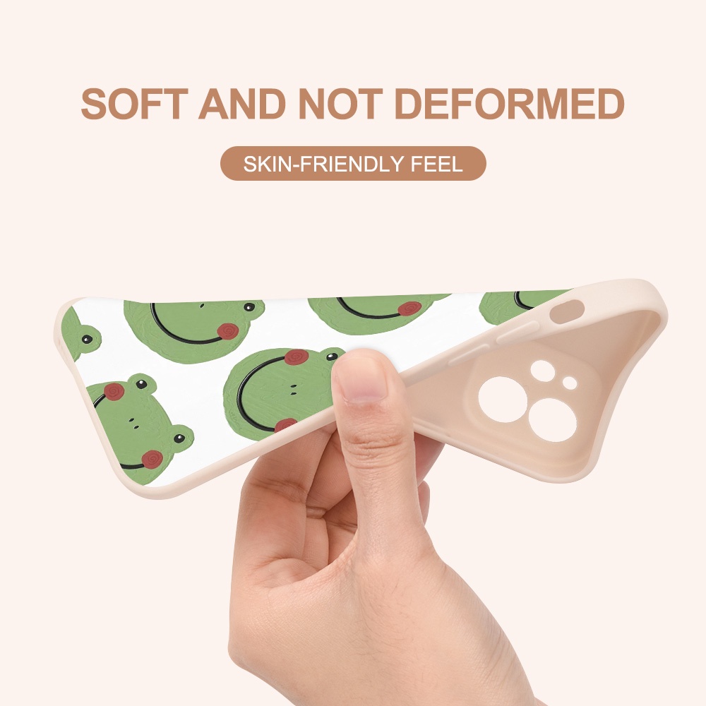 Ốp Điện Thoại Họa Tiết Hoạt Hình Chú Ếch Dễ Thương Cho Realme 3 5 5i 5s 6i 7 8 Pro Realme C12 C25 C25S C2 Q OPPO A1K #H206