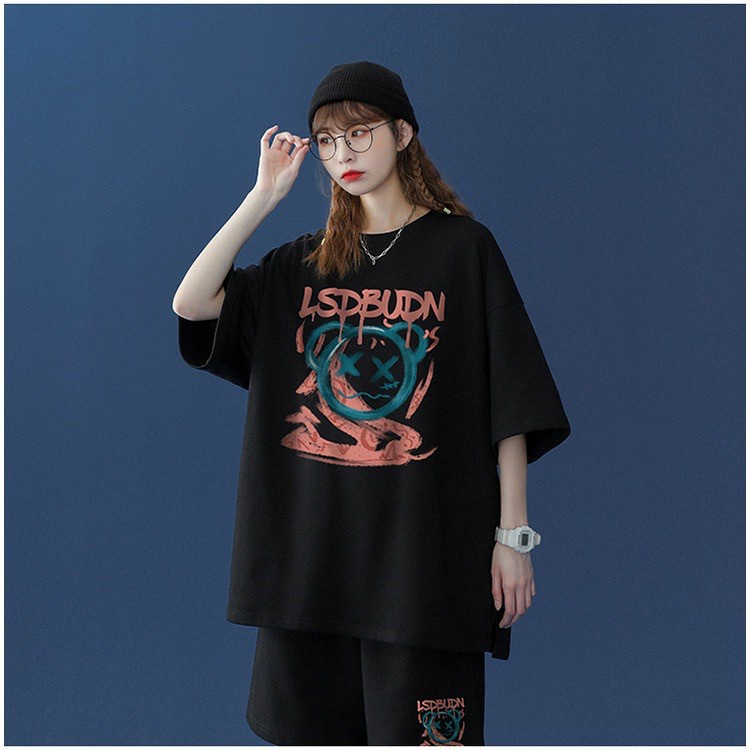 (FreeShip) Sét bộ đùi from rộng,bộ cotton tay lỡ in hình cưng xĩu,chất cotton dày mịn co giãn 4 chiều thoáng mát