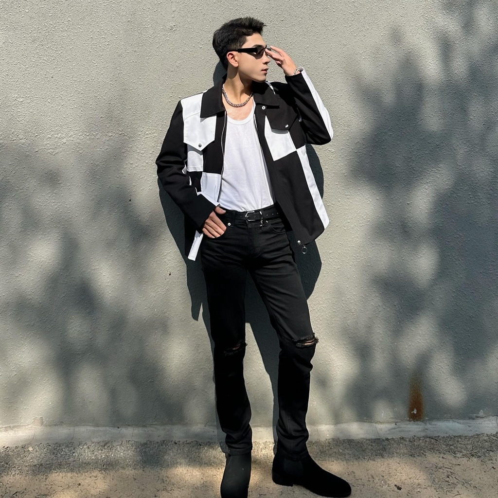 Áo khoác kaki unisex STEVE77 cá tính phong cách | Leri Kaki