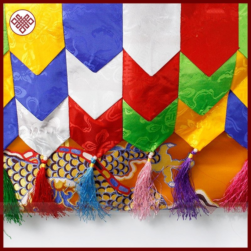 Lọng - Bảo Cái Vuông Trang Trí Gian Thờ Mật Tông [Kim Cương Hỷ Lạc] Hình Rộng 100X100Cm