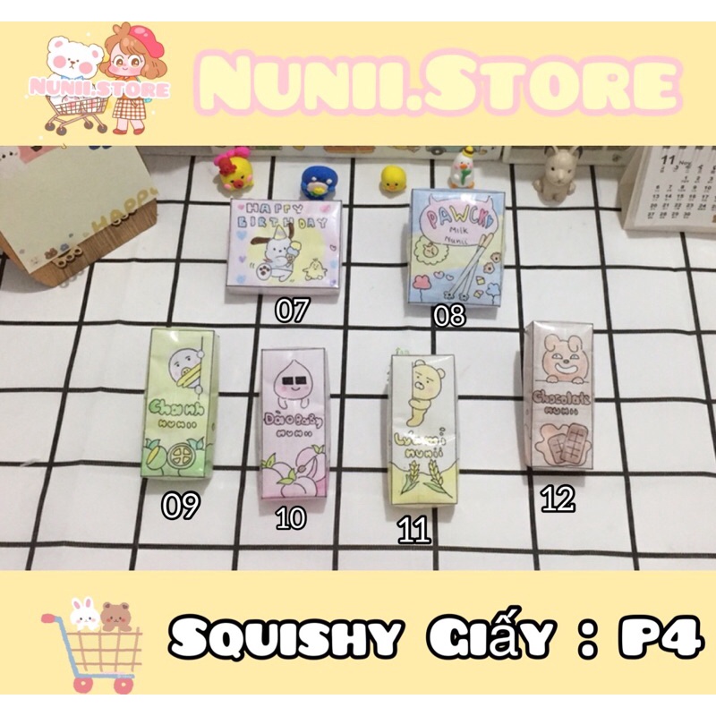 Squishy Giấy Giá Rẻ Nhiều Mẫu Dễ Thương