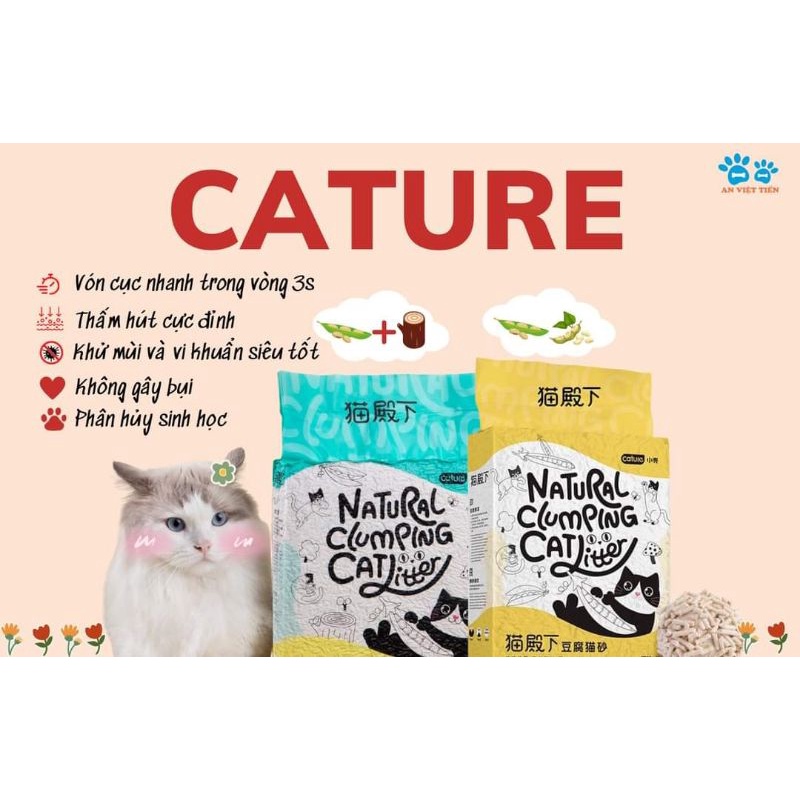 Cát đậu nành Cature Tofu bản nội địa Trung -  Thấm hút đỉnh cao, khử mùi siêu tốt, vón cục cực nhanh.
