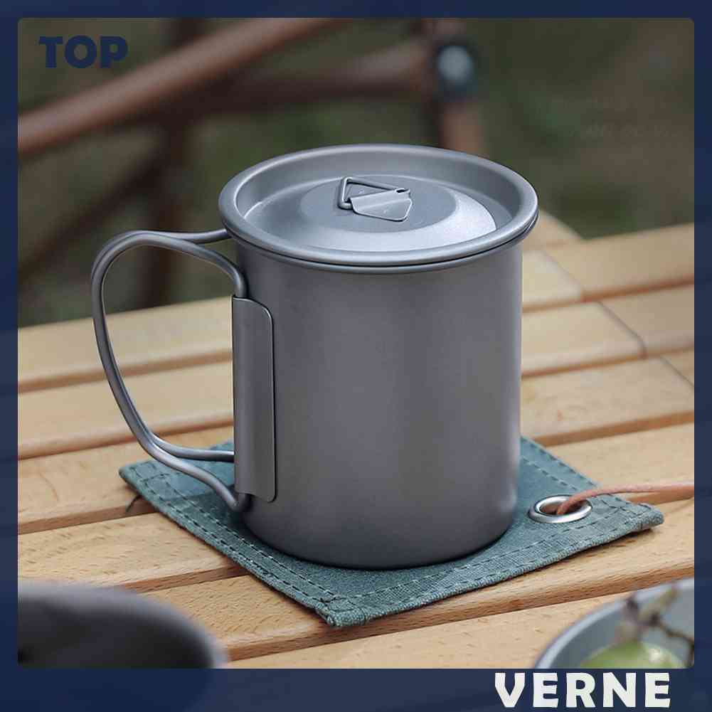 Cốc Uống Nước Bằng Titanium Siêu Nhẹ Có Thể Gấp Gọn Tiện Dụng Mang Theo Du Lịch Dã