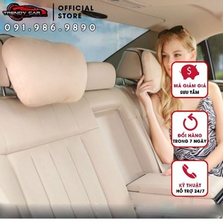 Gối Tựa Đầu Ô Tô Maybach vải da Lộn Ancatara