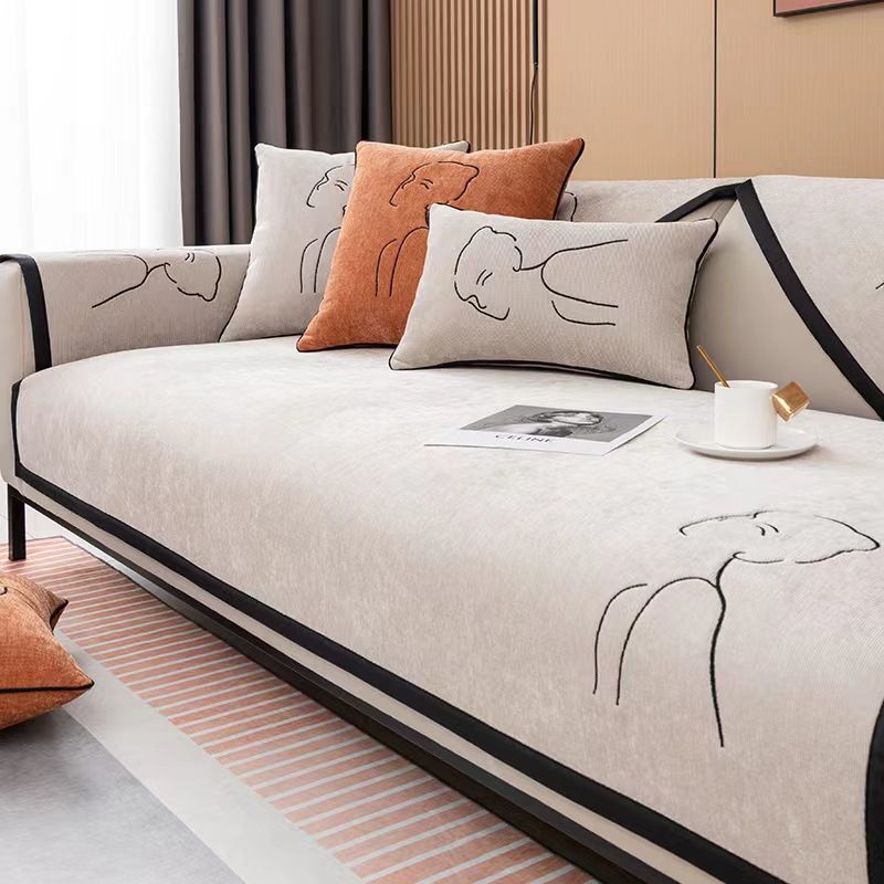 Vỏ Bọc Đệm Ghế Sofa Dày Dặn Chống Trượt Phong Cách Bắc Âu