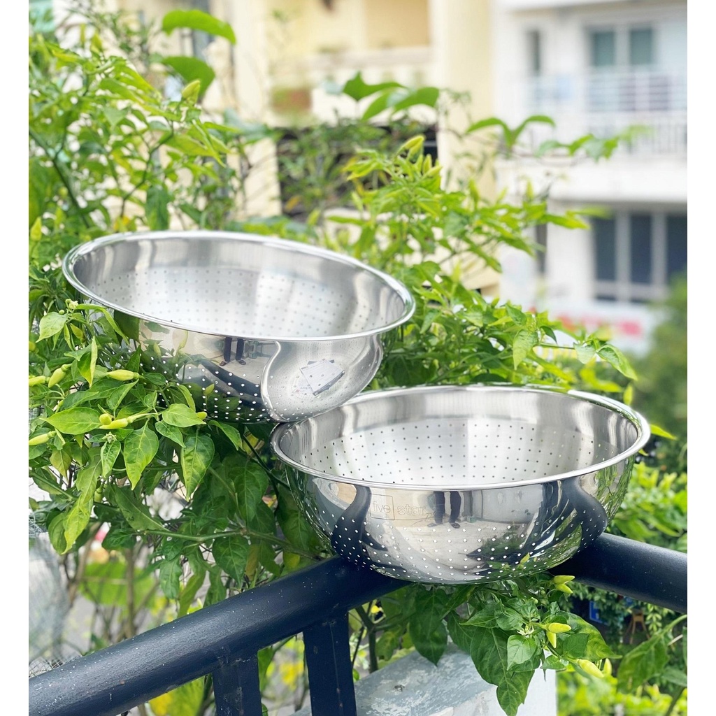 Rổ inox 304 Five Star, set 2, 30cm