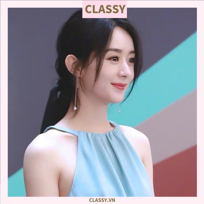 Dây cột tóc Classy scrunchies vải voan 16.5cm màu pastel nhẹ nhàng dành cho nữ PK1209