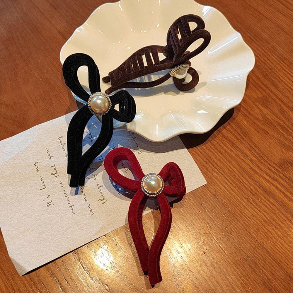 Kẹp Tóc Hình Nơ Lấp Lánh Phong Cách Hàn Quốc Cho Nữ