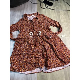 2hand đầm hoa kiểu eo 93cm mã 176