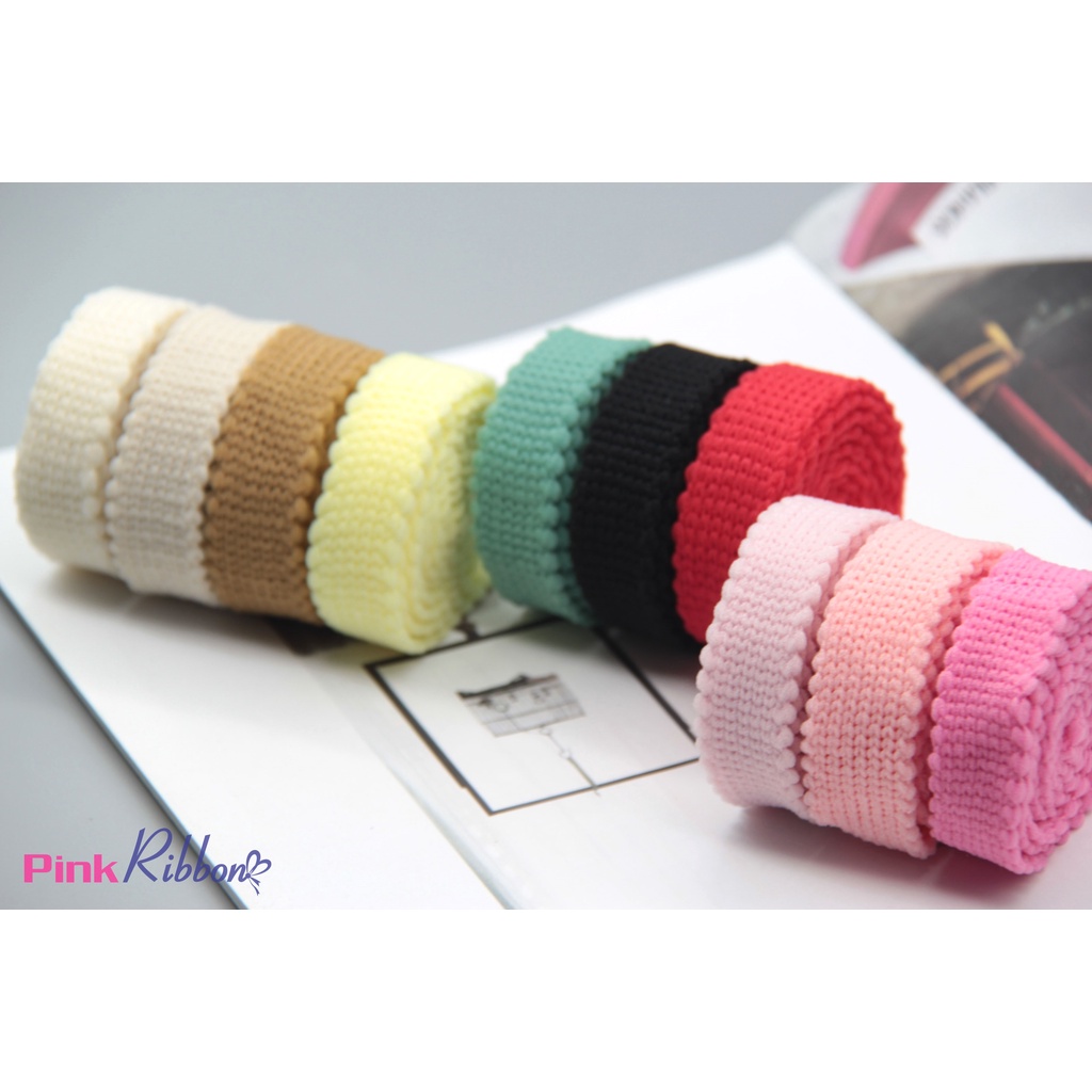 Ruy băng len viền tem 2cm