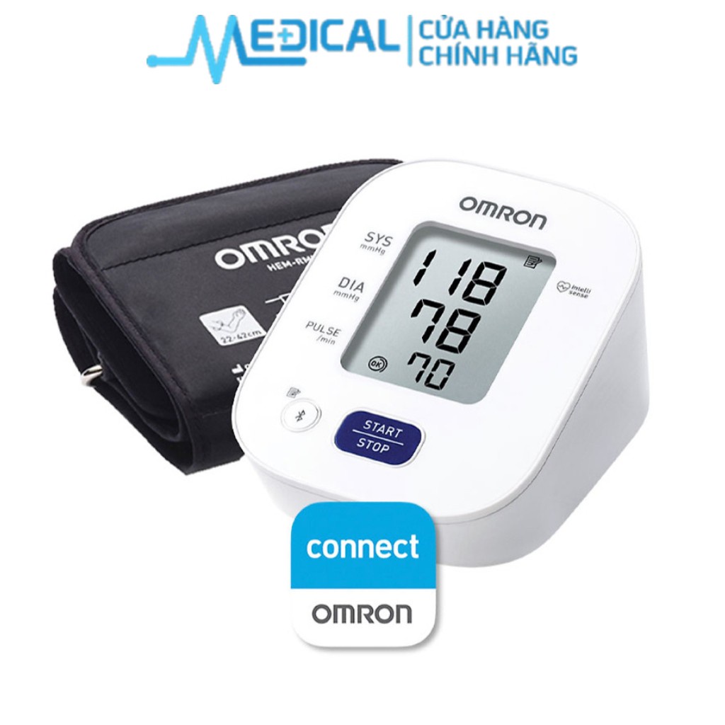 Máy huyết áp bắp tay tự động OMRON HEM-7143T1 "kết nối Bluetooth" bộ nhớ lưu 30 lần đo - MEDICAL