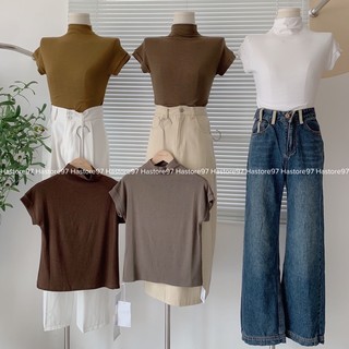 Áo thun tay hến cổ 3 phân ( ảnh tự chụp )