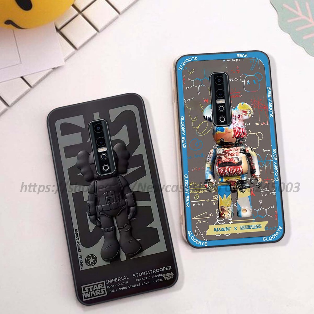 Ốp Vivo V17 Plus / V17 Pro in hình 3D Bear Brick,Bear Love,K@ws,Coffee,...