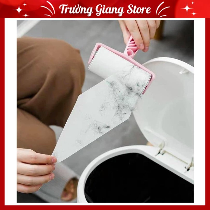 Cây Lăn Bụi Quần Áo Tặng Kèm 02 Cuộn Giấy Thay