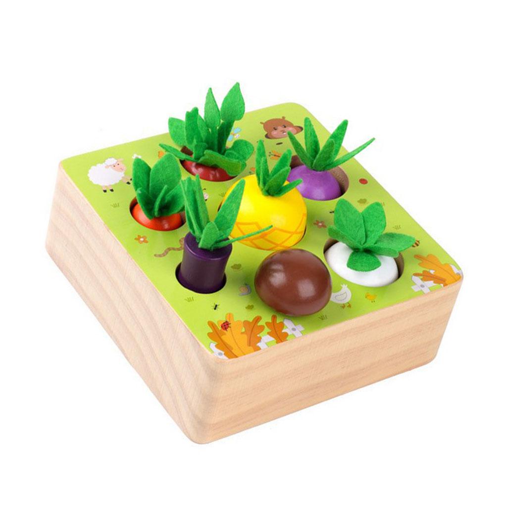 Bộ Đồ Chơi Bằng Gỗ Hình Củ Cà Rốt Cho Trẻ Em