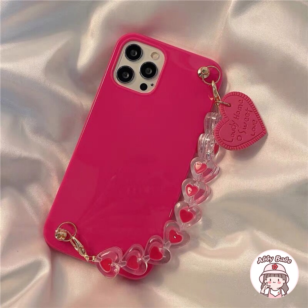 Ốp Điện Thoại TPU Dẻo Mỏng Nhẹ Họa Tiết Trái Tim &amp; Vòng Đeo Tay Cho IPhone 14 Pro Max 11 7Plus 13 12 11 Pro Max X XS XR