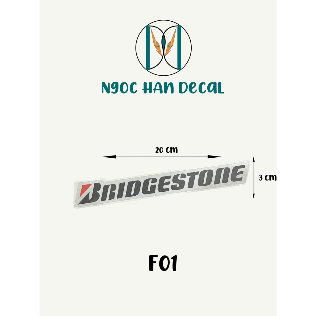 Cặp tem dán phuộc phản quang  BRIDGESTONE