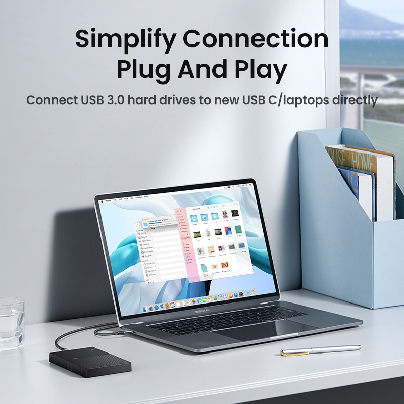 Cáp Ugreen USB C sang Micro B 3.0 5Gbps 3A Dây đồng bộ dữ liệu nhanh cho Macbook Đĩa cứng HDD Vỏ SSD USB Loại C Cáp Micro B | BigBuy360 - bigbuy360.vn