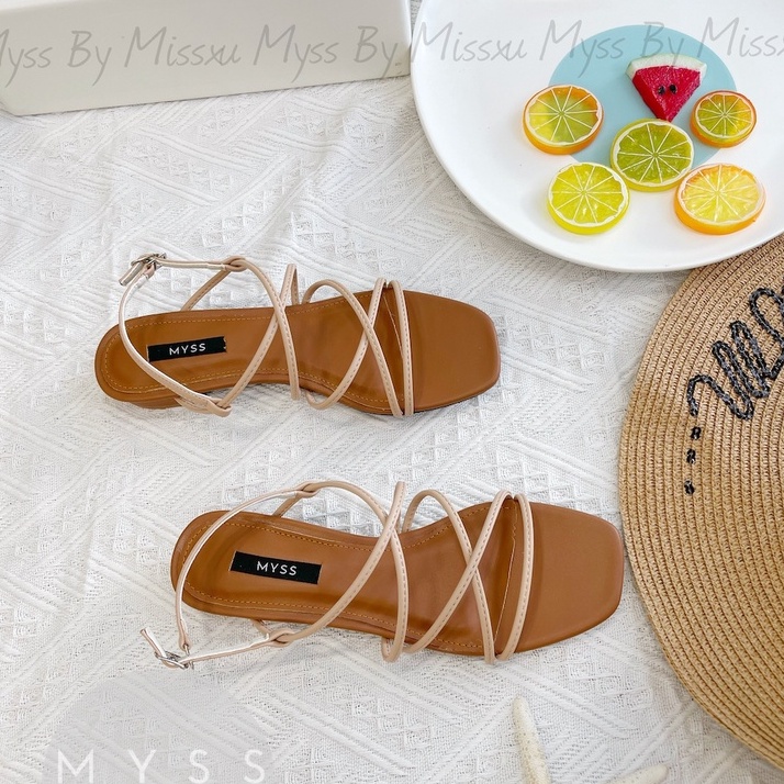 Giày sandal nữ bệt dây chéo 1,5 cm thời trang MYSS - SD148