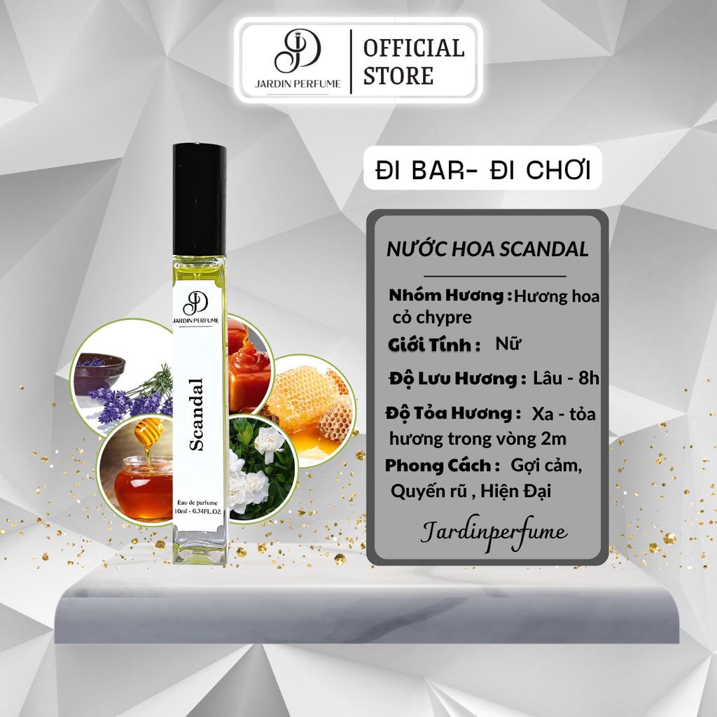 Nước Hoa Nữ Scandal 10ml Gợi Cảm , Quyến Rũ , Hiện Đại Thơm Lâu Dạng Xịt Tiện Lợi