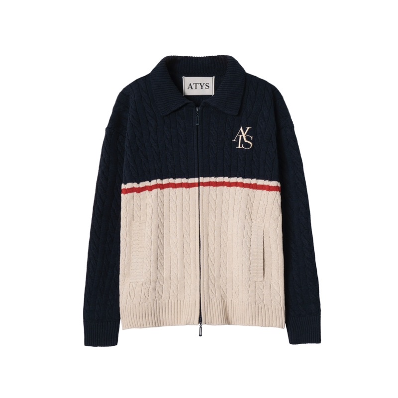 Áo 𝐀𝐓𝐘𝐒® 𝐖𝐎𝐎𝐋 𝐃𝐎𝐔𝐁𝐋𝐄-𝐄𝐍𝐃𝐄𝐃 𝐙𝐈𝐏𝐏𝐄𝐑 𝐂𝐀𝐑𝐃𝐈𝐆𝐀𝐍