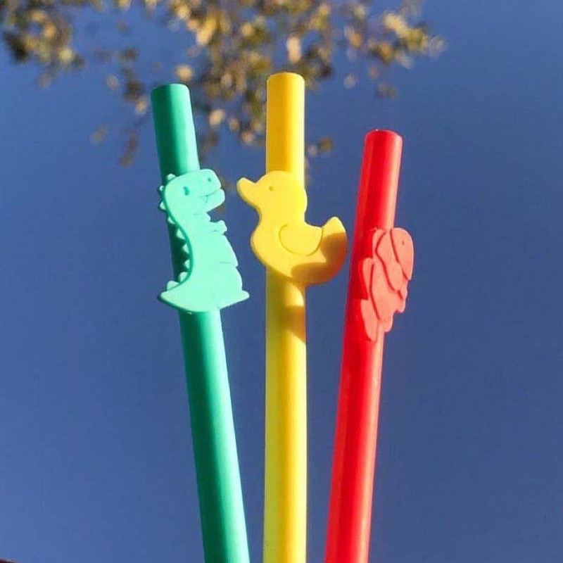 Set ống hút silicone siêu mềm Eeeek Nội địa Hàn Quốc cho bé