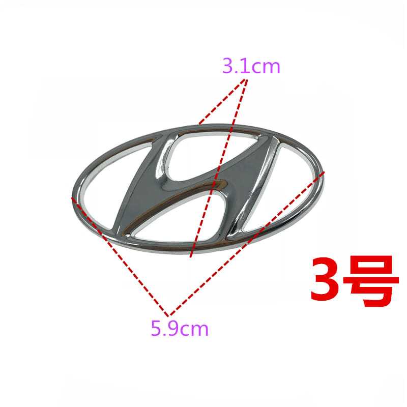 Logo biểu tượng mạ crom gắn vô lăng tay lái cao cấp xe Huyndai