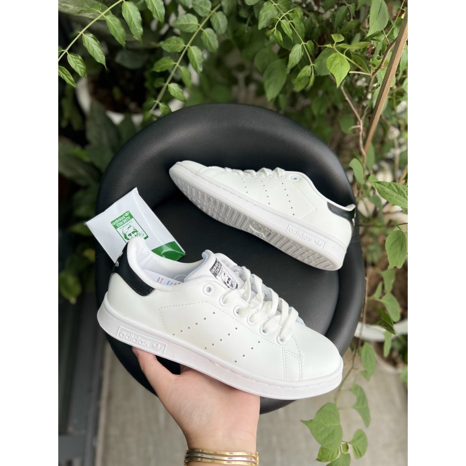 Giày adidas stan smith, giày stan smith gót đen thấp mới full phụ kiện hàng quảng châu cao cấp, full size 36-43