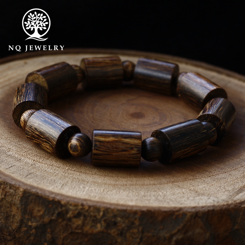 Vòng trầm sánh trụ trơn - NQ Jewelry