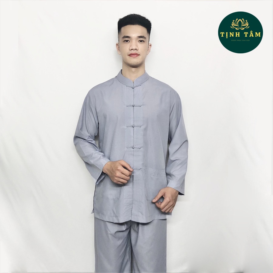 Bộ Đi Chùa Nam - Quần Áo Đi Chùa Nam Bộ Lãnh Tụ Cao Cấp Chất Vải Dày Dặn Mềm Mịn Và Thoáng Mát